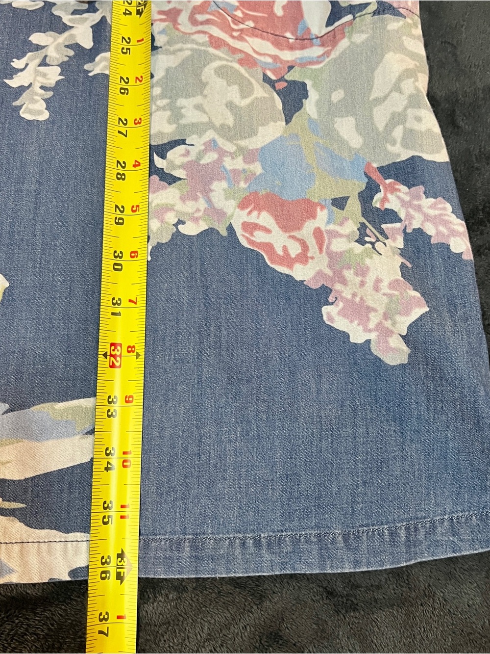 Denim&Co Wms Blue Cotton Stretch Floral Sleeveless Preppy Casual Summer Dress S - Picture 12 of 13